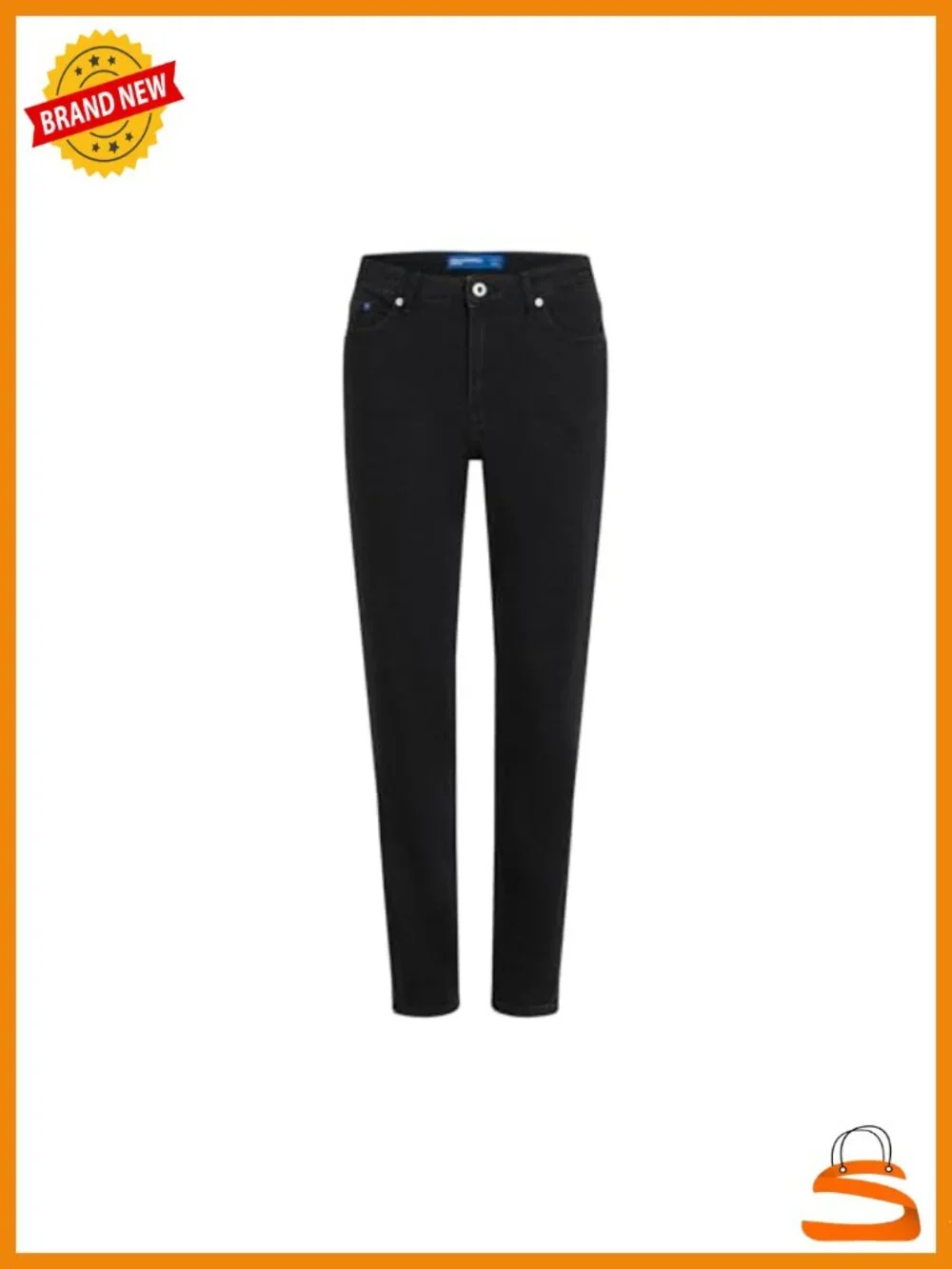 High Rise Tapered Mom Jeans Cotton Low Stretch